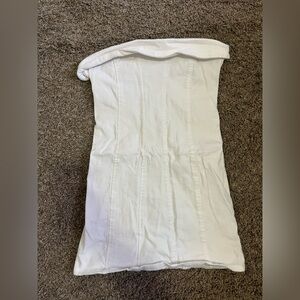 NECTAR CLOTHING White Denim Dress Mini Dress- Size Small